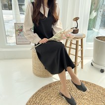 포미데이 허리스트랩 카라 원피스