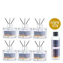 레이나퍼퓸 공병6개+리필150mlx10+스틱10세트+선물박스, 블랙병6개_얼그레이10개