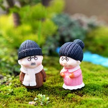 미스토토 테라리움 만들기 재료 할머니 할아버지 조부모 피규어, P514_할배.할매-핑크