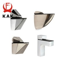 KAK 아연 합금 조정 가능한 유리 선반 홀더 클램프 지원 브래킷 크롬, K166 Brushed silver
