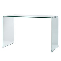 좁고긴 창가 침대 틈새 화분 고스트 테이블 좁은 사이드, 투명 유리 (L80 x W50 x H75)