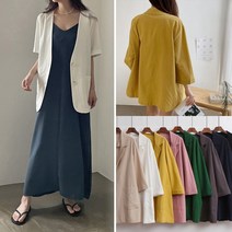 아이우먼 빅사이즈 여름 자켓 오버핏 컬러 마 아우터