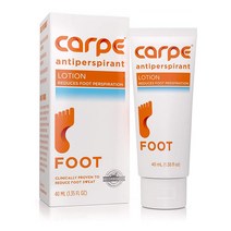 Carpe 카르페 발 땀억제 발한억제 풋로션 1.35oz(40ml) Antiperspirant Foot Lotion, 1개