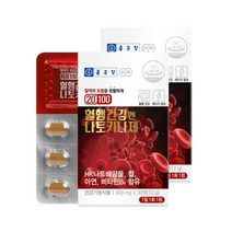 혈행 건강 앤 나토키나제 종근당 30정x2개 철 아연 비타민B6 HK나토배양물, 나토키나제 60정x3(6개월), 2개
