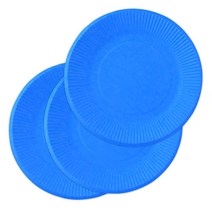 attizone 색접시 칼라종이접시 만들기/공작재료 12칼라벽(10장입) - 국내산, 파랑