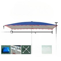 횡단보도파라솔 스마트 그늘막 초대형 파라솔 옥상 낚시 테라스 신호등, 블루 2.5X2