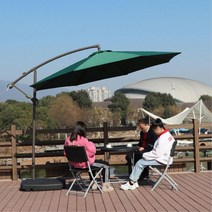 전원주택 마당 초대형 그늘막 인테리어 원형파라솔 차박 정원 시골집 카페 야외용 감성, 1개, 대형 원형폴딩파라솔(베이지)