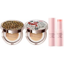 1+1+1 [15g+쿠션15g+멀티밤10ml] 스타일71 45%세럼 [복합 피부 추천] 수분 촉촉 광채 앰플 주름개선 자외선차단 미백 쿠션 21호23호, 1개, 레오파드17호+XOXO17호(복합)+멀티밤