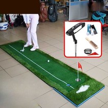 실내 골프 퍼팅기 연습 트랙 가정용 사무실 잔디 매트, 2색 잔디 0.5mx3m