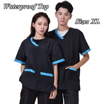 애완 동물 숍 GROOMER 작업 의류 방수 정전기 방지 옷 앞치마 개 고양이 미용 손질 작업복 G0921, Waterproof Top XL