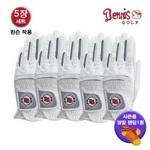 (5장1세트)데니스골프 반양피 스페셜콤보 남여골프장갑, 남성왼손착용(5장)