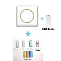 미니 귀여운 모양 휴대용 무선 감열식 라벨 프린터 57mm 안드로이드 IOS, 28 C20 with 5Rolls