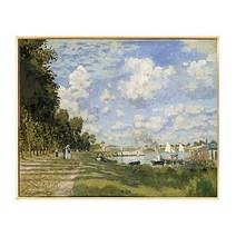 Claude Monet 클로드 모네 작품 아르장퇴유의 연못 / 호텔 카페 집 거실에 걸면 좋은 그림액자, 블랙