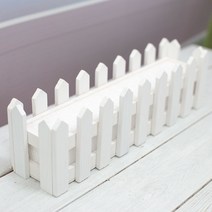 화이트 사각 울타리화분 30x7.5x8 조화화분재료 뾰족울타리