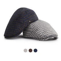 디꾸보 디꾸보 울 체크 헌팅캡 플랫 모자 HN667