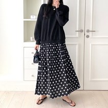 페이지 가을 빅사이즈 데일리 맨투맨 프리지 원피스