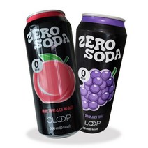 클룹 제로소다복숭아 3개 + 포도 3개 뚜껑달린탄산캔음료 500ml, 상세페이지 참조