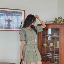 핏앤제이 국내배송 섬마지 밴딩 미니 플리츠 스커트