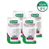 GUM 검 치과 위브 언왁스 대용량 치실(183m) 1040 4개, 단품