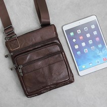 남자 가벼운 소지품 수납용 가죽 크로스백 30대 중딩