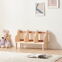 아트박스/히트디자인 H6574 770 1단 3칸 고무나무 다리형 책꽂이, 내추럴 무도장