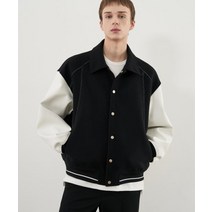DRAW FIT 드로우핏 울 스타디움 라인 자켓 WOOL STADIUM LINE JACKET DFJK3105BK