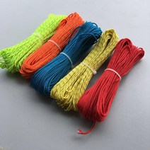 20m 한롤 초미세 1.8mm 강력 나일론끈 텐트끈 반사끈 아웃도어 우산끈 XT, 1개, 노란색 반사 1.8MM 직경 20m롤