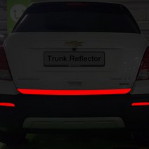 레이스텍 차종별 트렁크 리플렉터 반사스티커, 트랙스 레드반사