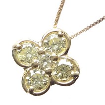 [당신과 내 보석 상자] 18 금 클로버 목걸이 다이아몬드 0.43ct0.50ct 30723075 [선물 포장] carats e:0.43