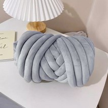 벨벳 자이언트얀 1kg 빅얀 패브릭얀 점보얀 핑거니팅 핸드 손뜨개 가방 방석 뜨개실 아이친구, 실버그레이