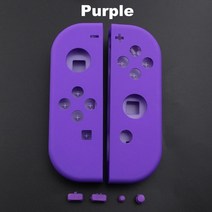 퐁고샵보라색 그립 나사 Nintendo 스위치 NS JoyCon 조이 콘 컨트롤러 하우징 쉘 케이스 조이 콘 핸드 스트, 한개옵션1, 01 Purple this set
