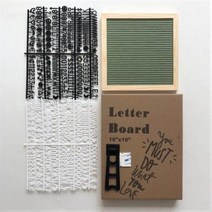블랙보드꾸미기 카페메뉴판제작 초크아트 코르크 보드 10x10 인치 벽 장식 펠트 레터 오크 나무 메시지 460 편지 Drawstring 가방 홈, 25x25CM+Avocado Green