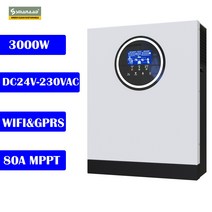 태양광 패널 발전기 순수 사인파 인버터 3KW 홈 하이브리드 태양 광 인버터 내장 80A MPPT 태양 광 충전 450V PV 입력, 3.1600W - NOT-Hybrid Solar Inv