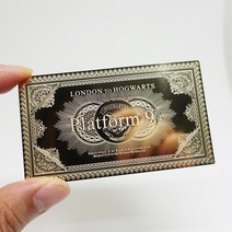 해리포터 호그와트 티켓 책갈피 북마크 북클립 금속책갈피, 금도금