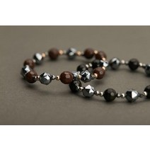 커플 희토류 팔찌 여자 희토류 건강 팔찌 남자, Rose goldㅡ남성용