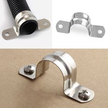 배관 수도부속 스텐 반새들 22mm 100개 1set 호스 고정 U자형 클램프 쇠파이프, 상품선택