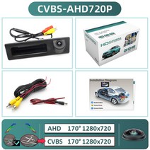 차량 블랙박스 채널 1 2 후방 카메라GreenYi-자동차 후방 카메라 170 ° AHD 1080P BMW F30 F10 F11 X3 F, 02 CVBS-AHD720P-170deg