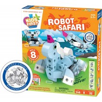 Thames & Kosmos Kids First : 로봇 사파리-5 ~ 7 세용 전동 기계 과학 실험 키트 소개 유니콘 라마 일