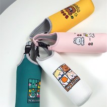 물통 텀블러 파우치 스트랩 보틀 주머니 물병스트랩 가방 아동용, 스트랩 텀블러백 옐로우