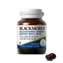 블랙모어스 멀티비타민 플러스 에너지 30캡슐(유통기한 2023-09-10), 30정, 1개