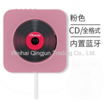 WARMCD플레이어 벽걸이형 탁상형 USB MP3 FM AUX 블루투스, CD플레이어 핑크
