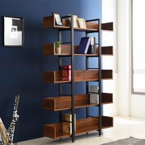 T6 로디 칸막이 5단책장 1200x1800 .동화속나무(무료배송), 01.1200x1800칸막이_블랙／01.아카시아