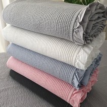 두에 60수 천연염색 피그먼트 줄누비이불 싱글/퀸, 핑크