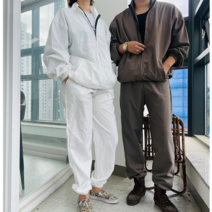 남녀공용 간절기 펄럭펄럭 오버핏 집업바람막이 베이직 조거팬츠 트레이닝세트