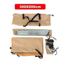 차박텐트 차량쉘터 car 보호소 그늘 캠핑 사이드 car Roof 9인용이상텐트 44, 씨엔, 카키 300x200cm