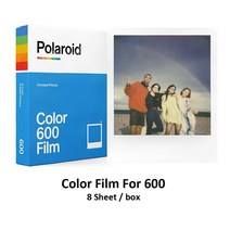 필름 카메라 폴라로이드 사진기 인화 미니 폴라로이드 600 B & W/컬러 필름 즉석 인화지 8 매 636 637, 01 Color 600 Film