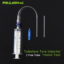 자전거 튜브리스 타이어 실란트 인젝터 위험 RL225 주입 도구 프레스타 밸브 코어 수리, 02 risk Injection Set
