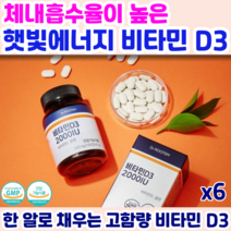 닥터루템 비타민D 2000IU 셀렌 고함량 건조효모 비타민디3 골다공증위험감소 뼈건강, 6개