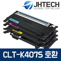 삼성 CLT-K407S 토너 CLX-3185WK 3185K 3185FW CLP-325WK, 1Ea, 삼성 CLX-3185W 토너 CLT-K407S 완벽호환 검정