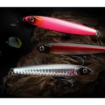 TK 알리 미노우 싱킹 S-100 14g 18g 24g 농어 우럭 광어 삼치 배스, 빨강